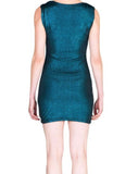 Cowl Neck Sleeveless Bodycon Mini Dress