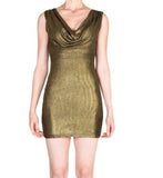 Cowl Neck Sleeveless Bodycon Mini Dress