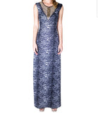 Maxi Dress with Gold Embellishments
