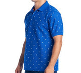 Silver Stone Collection Men's Royal Blue Printed Arrows Polo Shirt