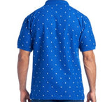 Silver Stone Collection Men's Royal Blue Printed Arrows Polo Shirt