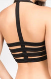 Halter Style Crop Top with Cage Back
