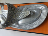 Shimmer Rhinestone Thong Sandals