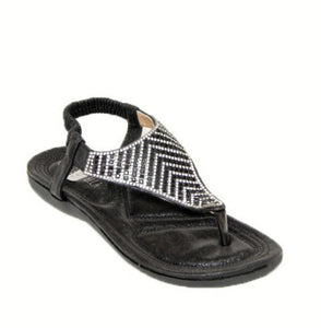 Shimmer Rhinestone Thong Sandals
