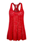 Women's Loose Fit Sheer Racerback Tank Top