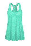Women's Loose Fit Sheer Racerback Tank Top