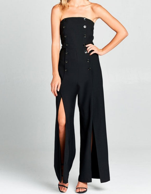 Strut & Bolt Button Detail Bandeau Jumpsuit