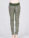 Snake Print Jeggings Pants