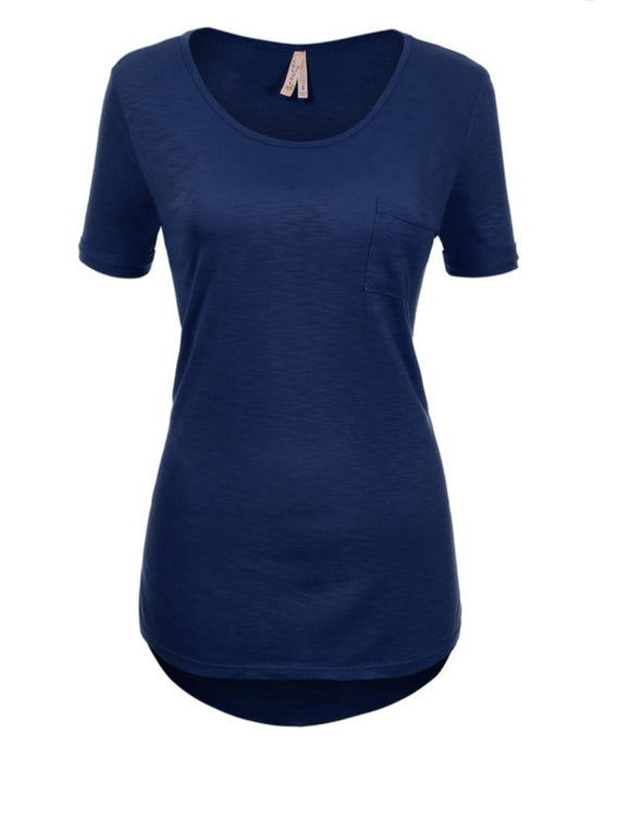Casual Short Sleeve Loose Fit Top