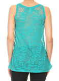 Women's Loose Fit Sheer Tank Top
 