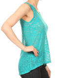 Women's Loose Fit Sheer Tank Top
 
