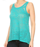 Women's Loose Fit Sheer Tank Top
 
