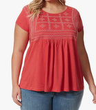 Gloria Vanderbilt Ladies' Embroidered Short Sleeve Tshirt Top