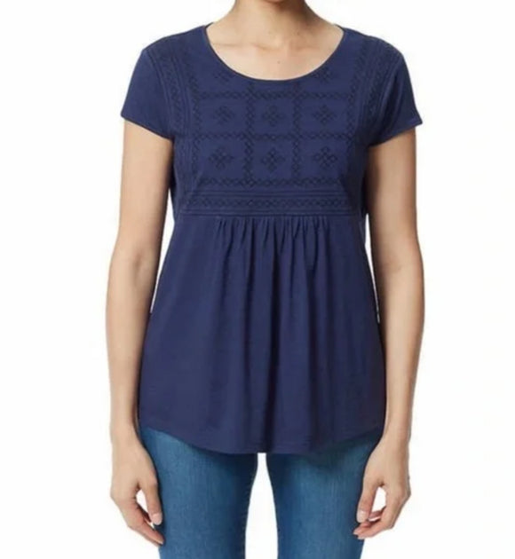 Gloria Vanderbilt Ladies' Embroidered Short Sleeve Tshirt Top