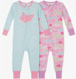 Kids Headquarters Baby Cotton Footless Pajamas 2-Pack