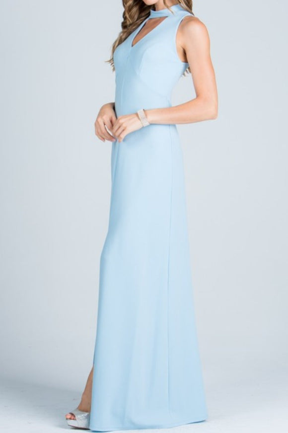 Choker Cutout Sleeveless Bodycon Evening Dress