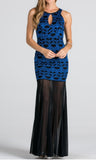 Sleeveless Bodycon Semi-Sheer Maxi Dress