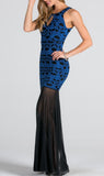 Sleeveless Bodycon Semi-Sheer Maxi Dress